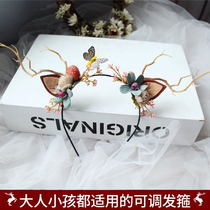 Christmas Hair Accessories Lady Glowing Deer Horn Hair Stirrup Super Fairy Cat Ears Head Stirrup Sensissi Hair Accessories Hairpin Decorations