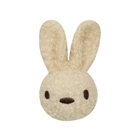 Живописный круг бежевый большой головой кролик вертикаль