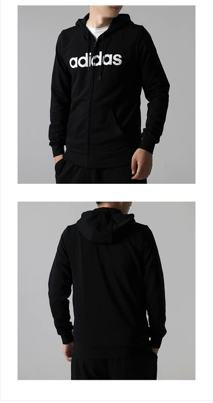 Adidas Adidas Men Tops 2018 Mùa thu thoáng khí trùm đầu thể thao Áo khoác thể thao DM4282