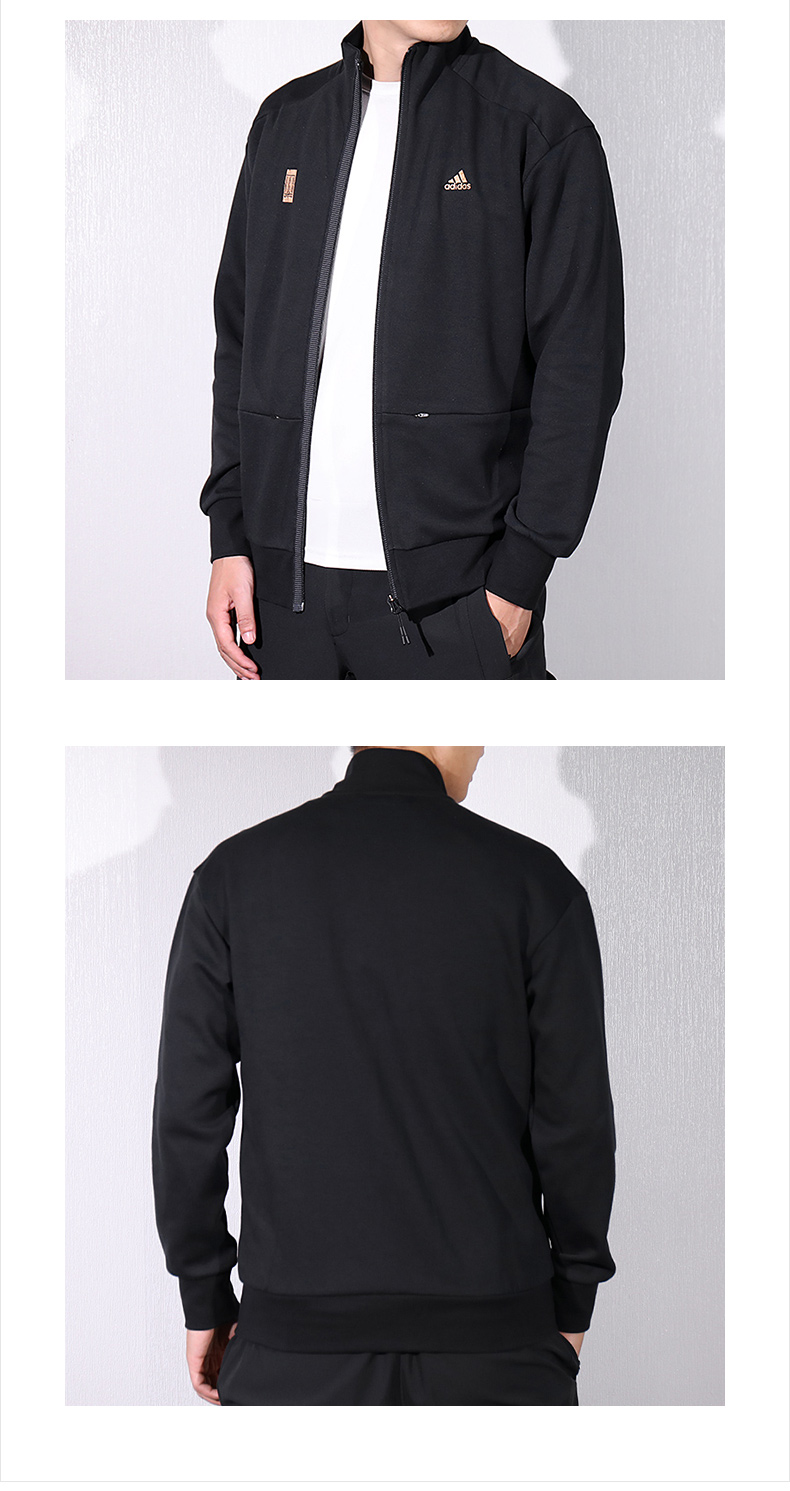 Adidas Adidas Men Tops 2019 Xuân Wuji Stand Cổ áo cardigan đan áo khoác DT2463 - Áo khoác thể thao / áo khoác áo khoác the thao adidas