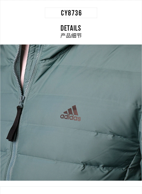 Adidas down jacket nam áo khoác 2018 mùa đông trùm đầu ấm áp thể thao chống gió xuống áo khoác CY8738 - Thể thao xuống áo khoác áo lông vũ uniqlo nam