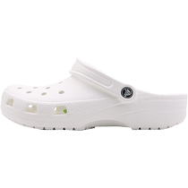 Crocs Crocs hole shoes new mens and womens shoes official flagship white casual sports slippers beach shoes