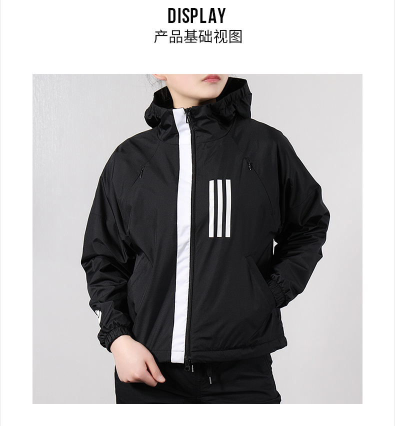 Adidas Adidas 2019 mùa thu mới nữ đội mũ trùm đầu thể thao áo khoác gió giản dị DZ0036 - Áo khoác thể thao / áo khoác áo khoác nỉ lining