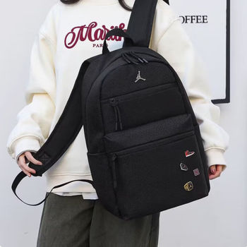 Nike nike air jordan basketball sports backpack computer student school bag men's and women's bag large capacity