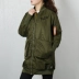 Áo khoác nữ   2018 mùa đông mới áo khoác dài trùm đầu bằng vải cotton dài 932050-395 - Quần áo độn bông thể thao Quần áo độn bông thể thao