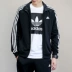 Adidas adidas nam 2018 xuân hè mùa thu mới thể thao cổ áo cổ áo cardigan BR1024 áo phao thể thao nam Áo khoác thể thao / áo khoác