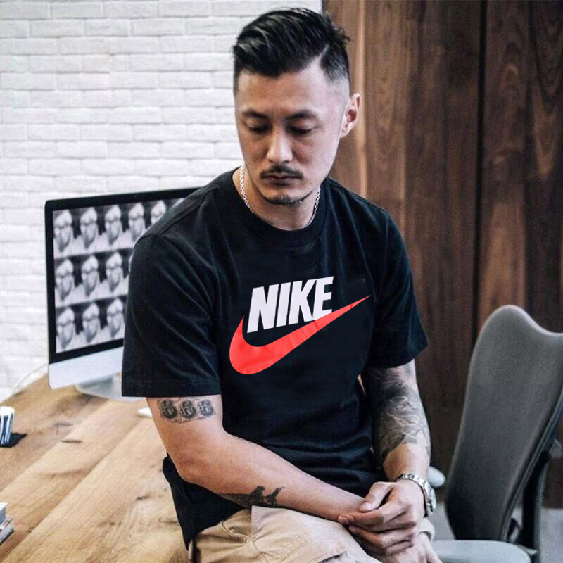 NIKE Nike tay ngắn nam và nữ có móc lớn mùa hè thoáng khí nửa tay áo thun cổ tròn cặp rộng áo thun 846469- - Áo phông thể thao tank top nam