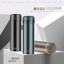 Schmidt Mingxuan Thermos cup 420ml men and women 304 stainless steel water cup Simple business style straight cup
