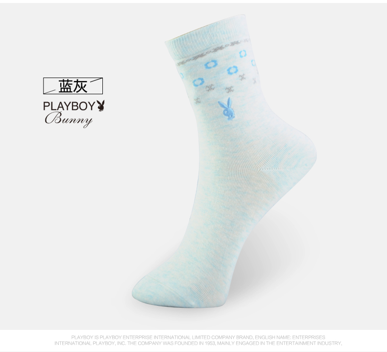 Playboy lady cotton mùa hè thấm mồ hôi cotton vớ thể thao giản dị ấm áp vớ nữ dễ thương trong vớ cotton ống - Bít tất nữ tất chân