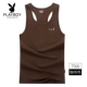 Playboy Slim-type Từ nam giới đáy quần bó sát thể thao Cotton Hurdle Cotton thoáng khí mùa hè - Áo vest cotton áo ba lỗ nam form rộng