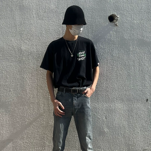 Брендовый ремень для школьников, трендовые универсальные джинсы, модные штаны, в корейском стиле