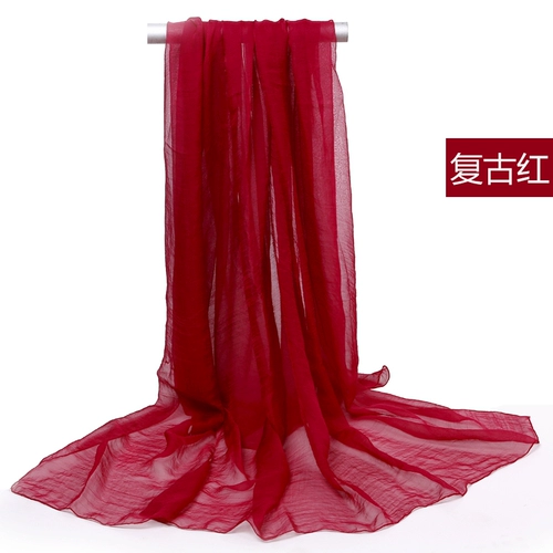 Однотонная пляжная длинная осенняя накидка, демисезонный шифоновый шарф, защита от солнца, пляжный стиль