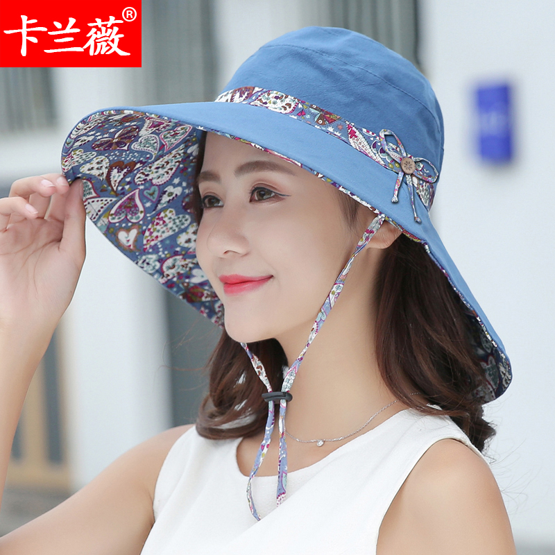 Summer shade cap female anti-UV shade cap folds beach pot hat cool hat outdoor sun hat outdoor sun hat