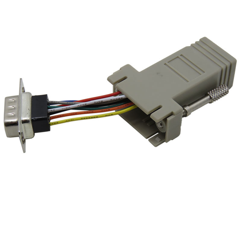 Zhende RJ45 turn DB9 male head RS232 serial connector Internet interface converter DB9 male head