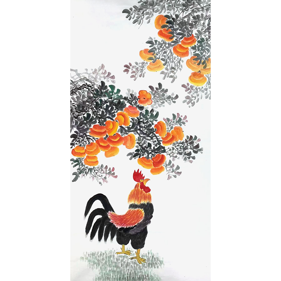 白石翁 公雞圖 O1CN01I3YfO71Zfj7aephbe_!!