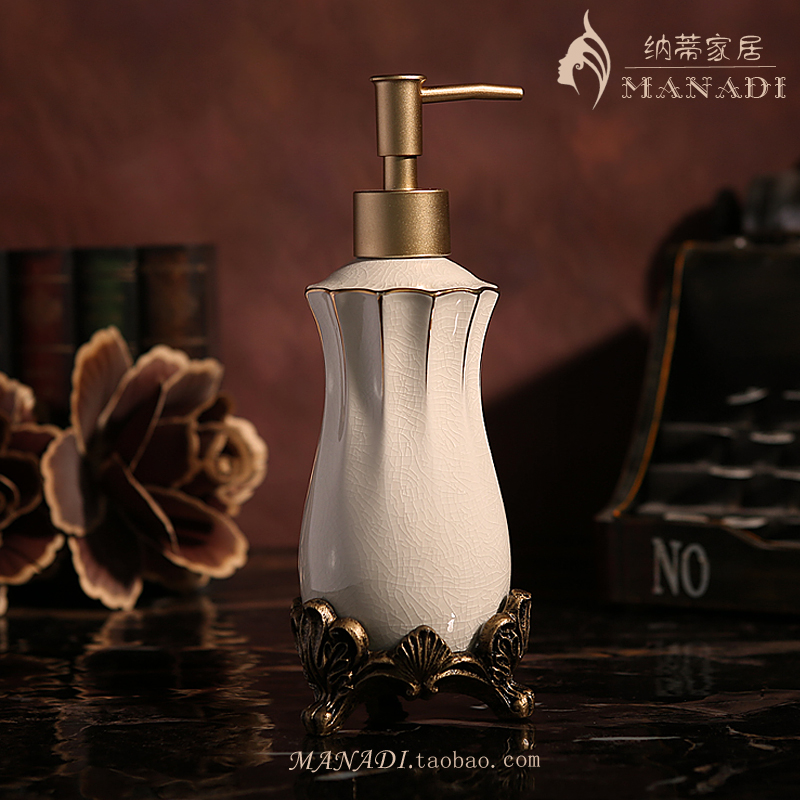 European Ceramic Lotion Bottle Resin Soap Bottle Creative Home Hotel Supplies Osmanthus Hand Sanitizer Bottle