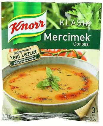Turkish instant soup Knorr Mercimek onion lentil soup Lentil soup instant spot