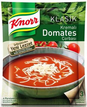 Turkish original Knorr domates soup tomato cheese soup appetizer healthy nutrition instant soup