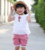 Áo cotton mới cho bé gái mùa hè rỗng + quần short Phiên bản Hàn Quốc cho bé phù hợp với tay áo ngắn 2 bộ bộ cotton bé trai đẹp Phù hợp với trẻ em