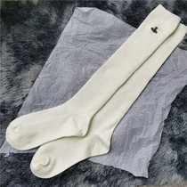 Japans Western Queen Mothers knee-length socks female Saturn white long socks autumn and winter high calf black stockings spring and autumn