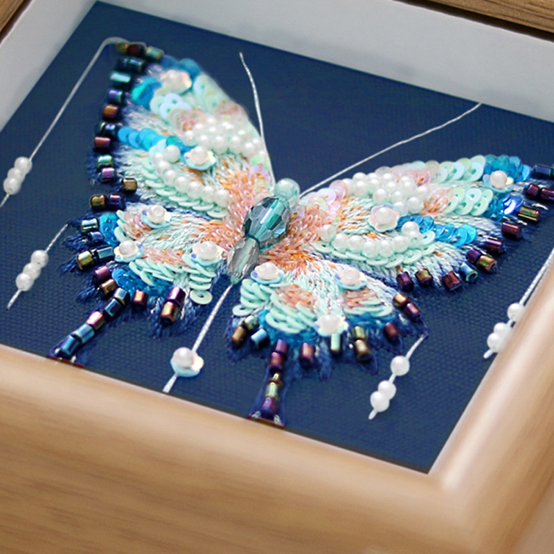 Embroidery Beadwork Birthday Gift DIY Handmade LAOSHU Materials Package Decoration Do-It-Yourself Photo Frame Gift for Girlfriend