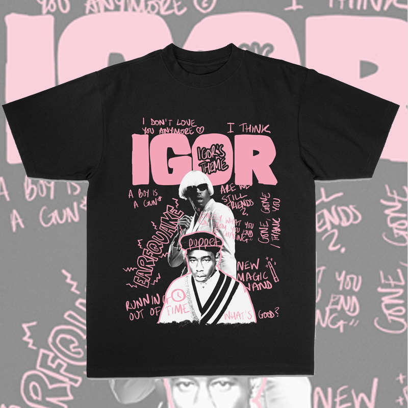Tyler the Creator American Retro Pure Cotton Versatile Short-Sleeve ins Style Printed T-Shirt