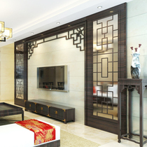Dongyang wood carving Chinese imitation antique screen solid wood doors and windows hanging flowers Gengguan partition TV background wall pine wood