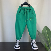 Boy Pants 2022 New Baby Spring Autumn Clothing Casual Pants Boomer Boy Pediatric Korean Version Handsome Sports Sweatpants