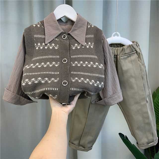 Children's clothing boy suits spring and autumn 2022 new trendy baby spring clothes small children's foreign boy handsome fashionable clothes