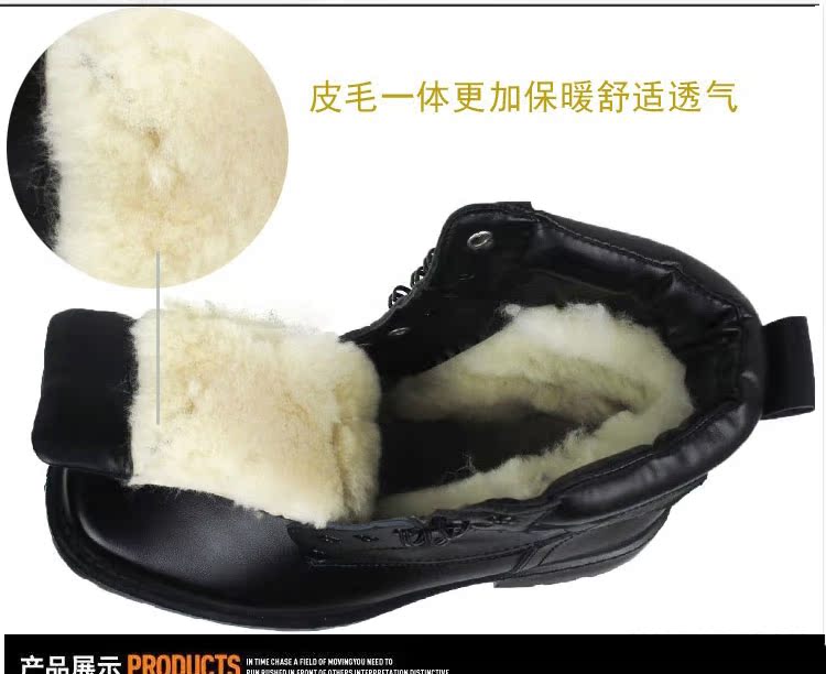 Mùa đông đích thực người đàn ông da mạnh chiến đấu ngoài trời giày cao ủng ấm áp len nam khởi động ngoài trời giày quân sự giản dị giầy chạy bộ nam