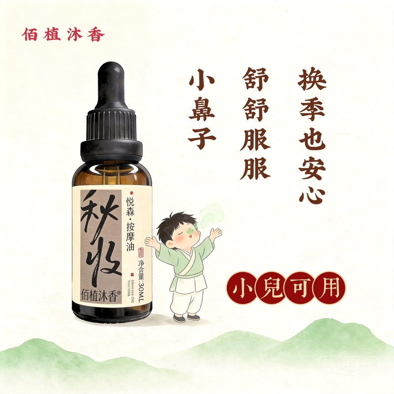 Yuesen Children's Daily Breathing Oil Baby Children's Nasal Clearing Essential Oil for Nasal Discomfort and Congestion Breathing Care Oil