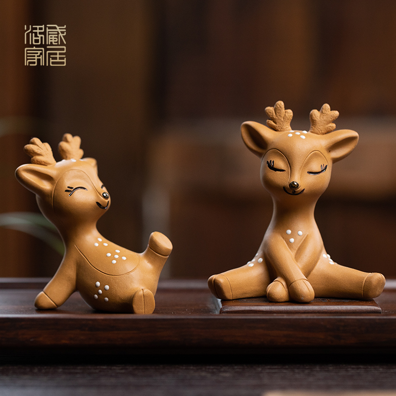 Furnishing articles pet boutique, tea to tea purple sand tea play sika tea decorated tea set decoration accessories