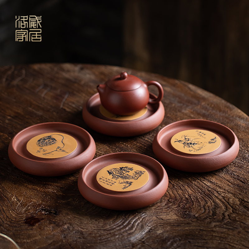 Yixing it bearing Chinese style household kung fu tea tea accessories checking out creative teapots mat base collet