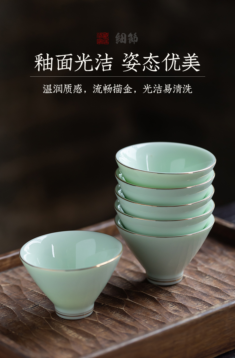 Suet jade see colour hat to ceramic kung fu tea cup bowl is a single white porcelain sample tea cup visitor a cup of tea