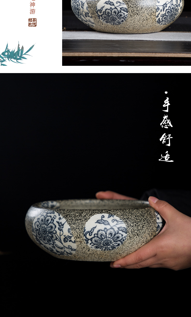 , Chinese style restoring ancient ways is washed domestic tea taking utensils tea wash basin of a cup of water, after the large ceramic tea set accessories writing brush washer