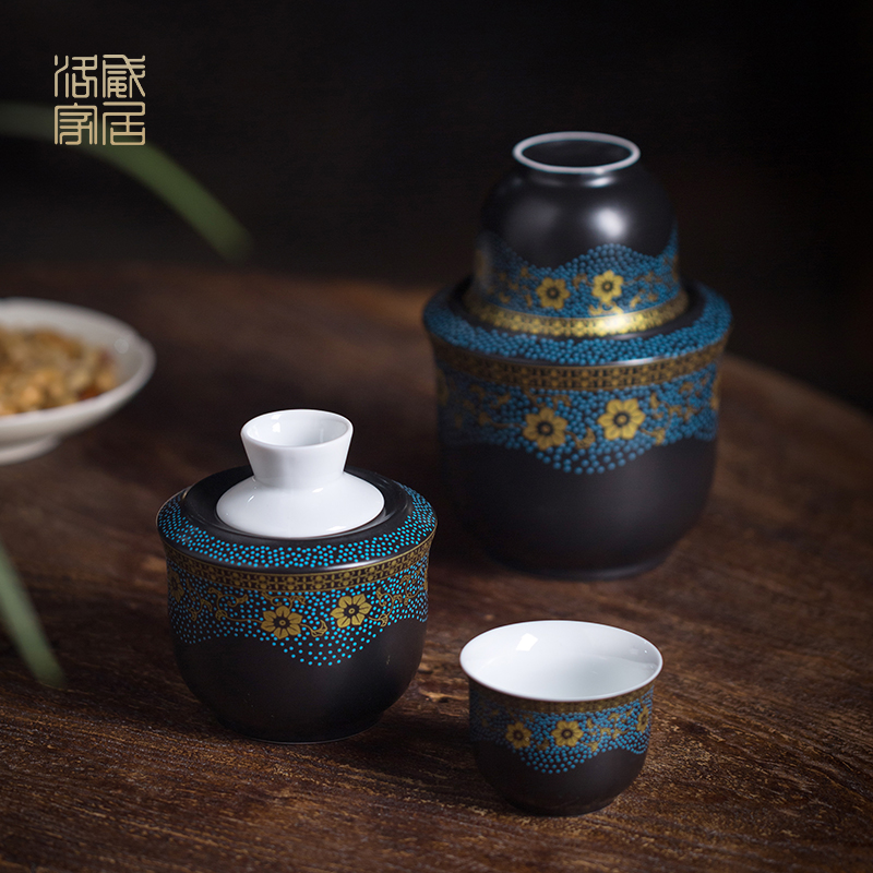 The temperature wine pot hot restaurant in old Chinese wind hip ceramic warm yellow rice wine liquor wine wine wine temperature