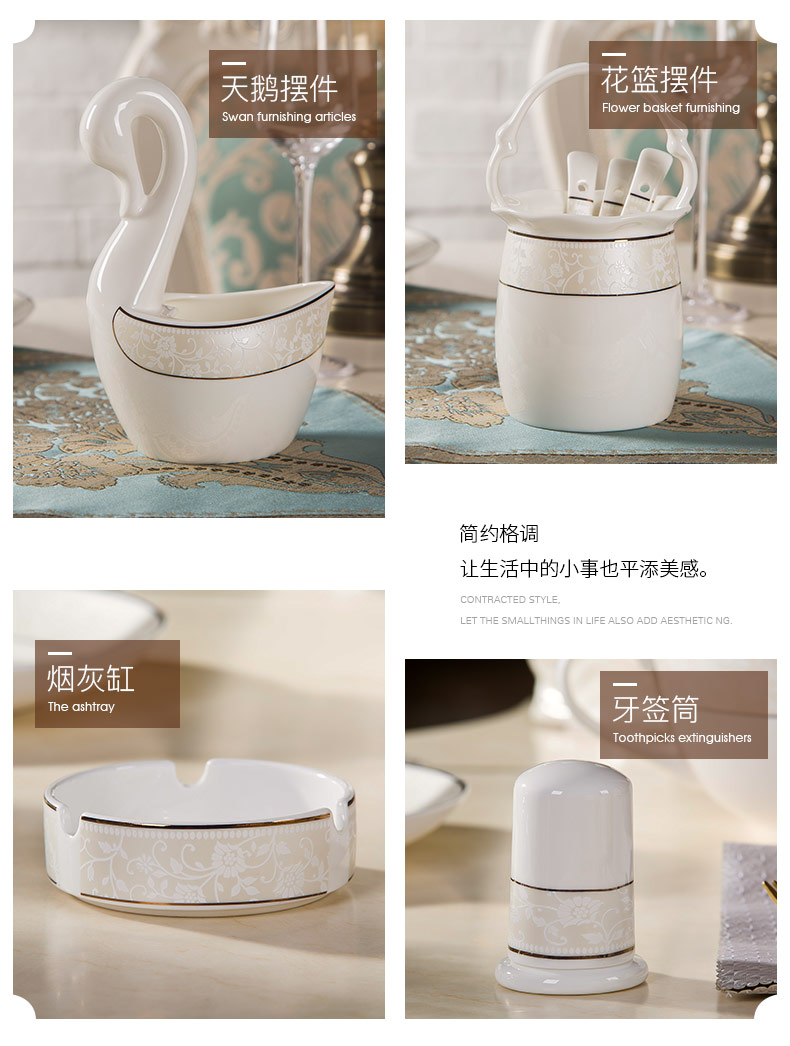 Korean dishes, dishes suit household ceramics to use combination marriage bowl chopsticks gift box jingdezhen ceramic tableware