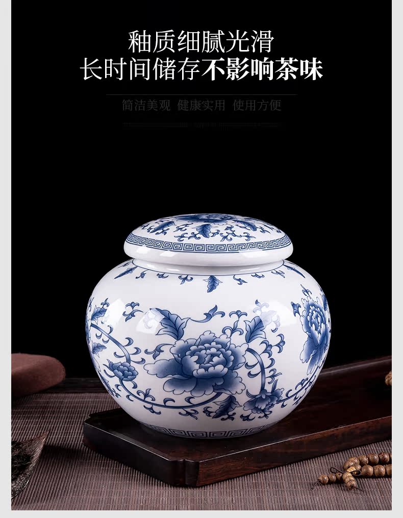 Caddy fixings ceramic seal pot jingdezhen domestic large heavy large pu 'er tea box POTS and POTS
