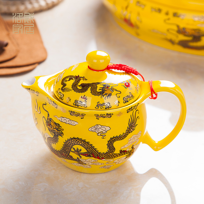 The ceramic teapot double anti hot filter single pot of household drinking water bottle jingdezhen kung fu tea teapot