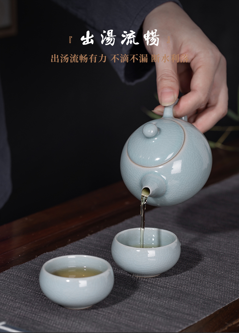 Your up teapot single pot of domestic modern ceramic teapot tea art kung fu tea set manually xi shi pot slicing can be raised