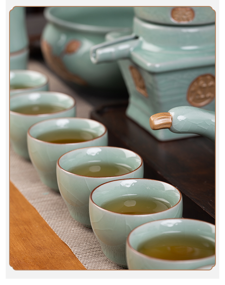 Make tea tea set home fit your up lazy automatic die ware jingdezhen porcelain of a complete set of kung fu tea set