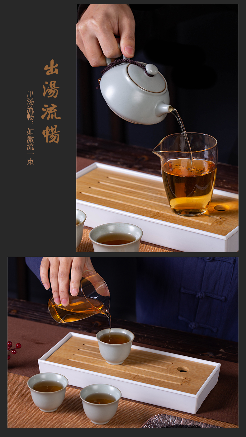 Your up kung fu tea set piece suit household contracted to leave but keep Your porcelain teapot teacup ceramic tea tray was small tea table