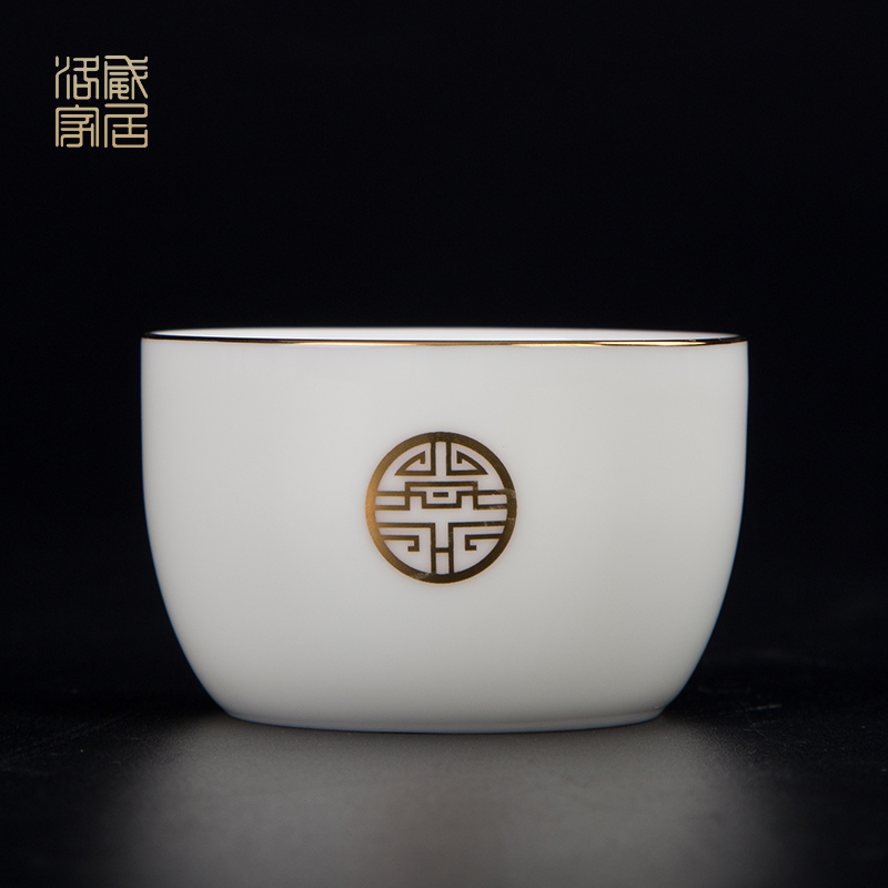 White porcelain ceramic cups sample tea cup masters cup single CPU jingdezhen porcelain tea pot lid to use just a cup of tea filter