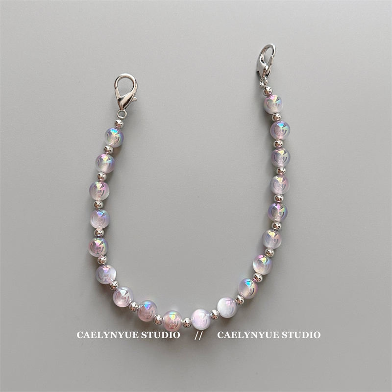 10mm High-Quality Imitation Crystal Cat's Eye Beaded Handbag Chain, Mobile Phone Chain, Personalized Decorative Pendant 30cm 10mm High-Quality Imitation Crystal Cat's Eye Beaded Handbag Chain, Mobile Phone Chain, Personalized Decorative Pendant 30cm