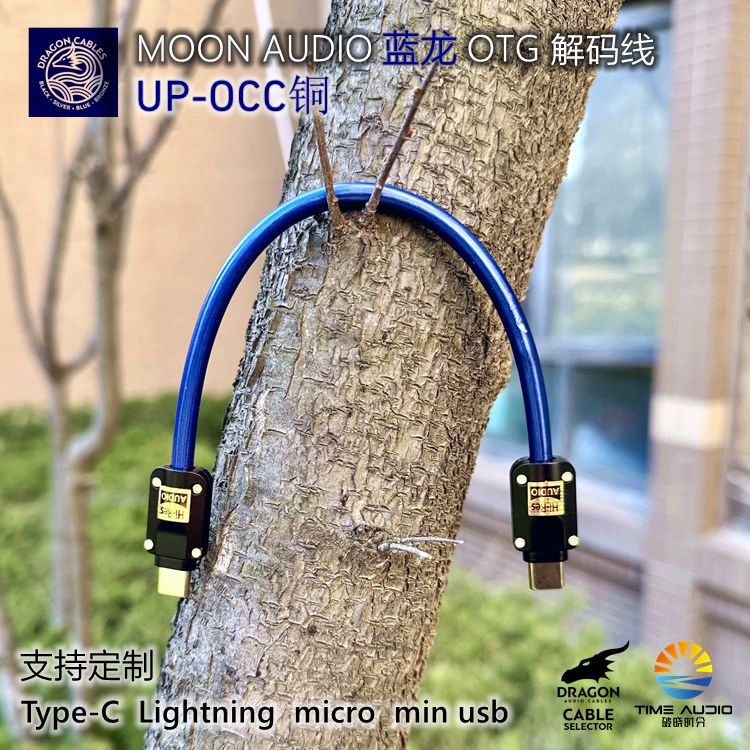 Moon Blue Dragon Type-C Lightning Micro USB Otg Decoding Cable Digital Audio Signal Cable
