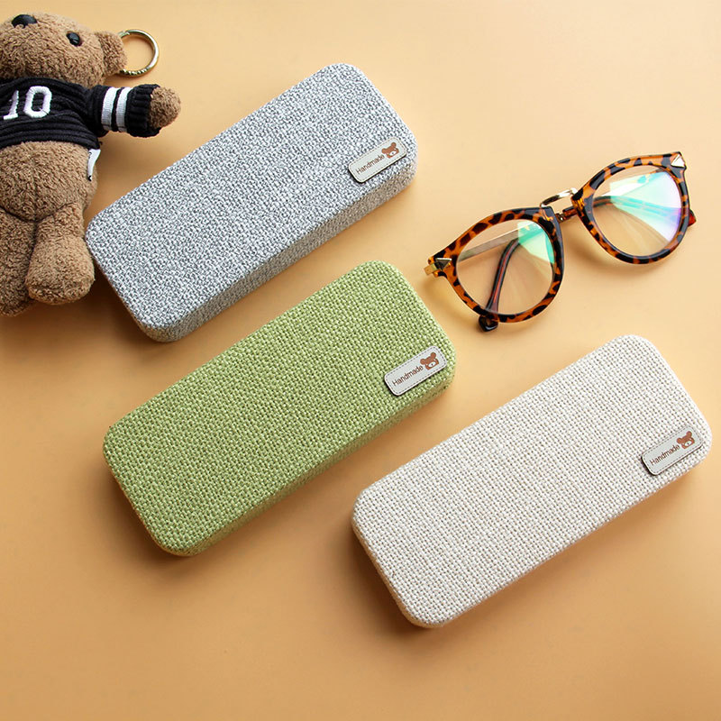 Myopia Glasses Case for Women, Simple Cotton and Linen Fabric, Pressure-Resistant, Fresh and Portable, Artistic Sunglasses Case, Korean Style Trendy Myopia Glasses Case for Women, Simple Cotton and Linen Fabric, Pressure-Resistant, Fresh and Portable, Artistic Sunglasses Case, Korean Style Trendy