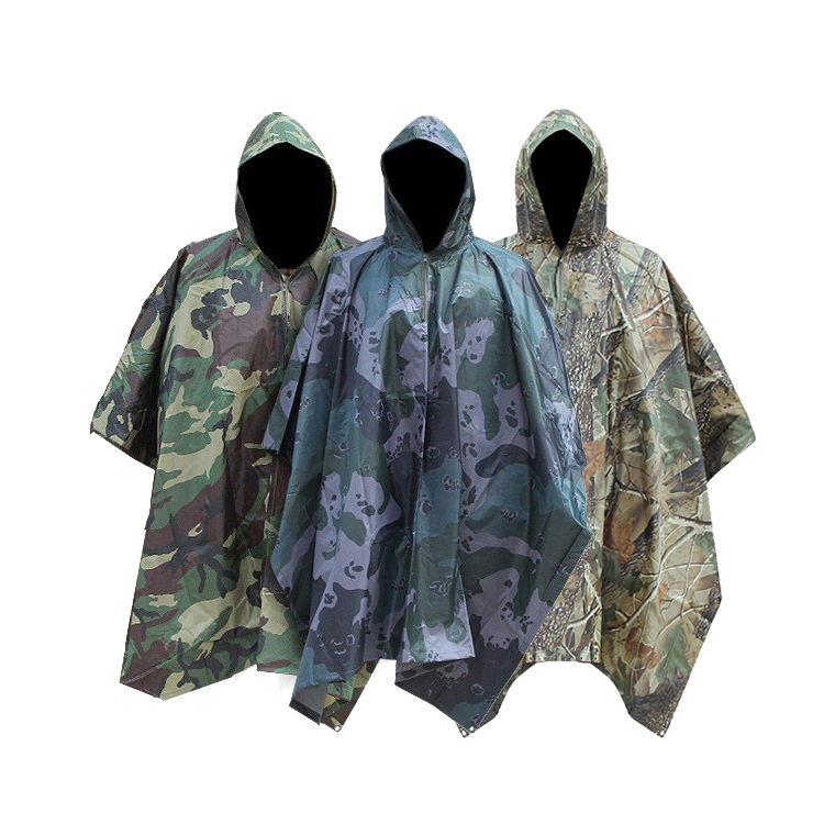 Outdoor cloak-style bionic raincoat Hiking mountaineering men's and women's cloak Portable waterproof stormtrooper poncho set