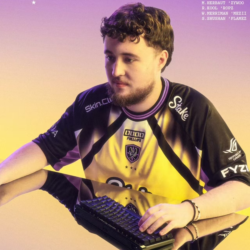 Major Little Bee Vitality2026 Model Ropz Cologne Csgo Team Zywoo Short-Sleeve T-Shirt Team Uniform