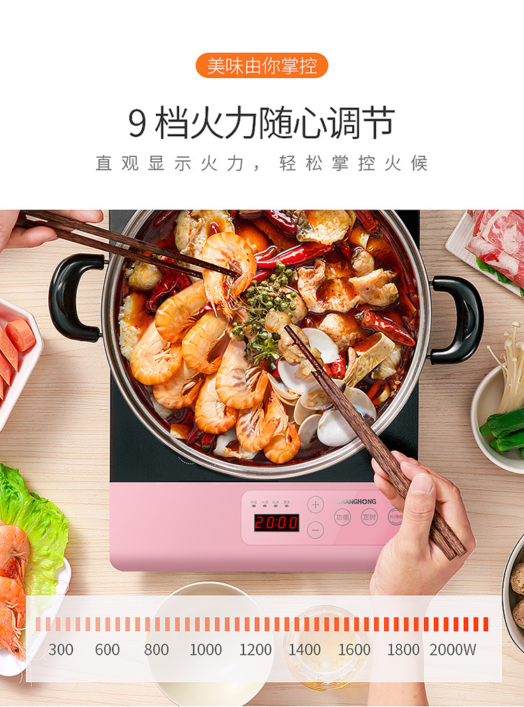 Changhong / Changhong DC20-N03 Bếp điện từ hộ gia đình Sinh viên Ký túc xá Bếp điện công suất cao - Bếp cảm ứng bếp đôi điện từ hồng ngoại