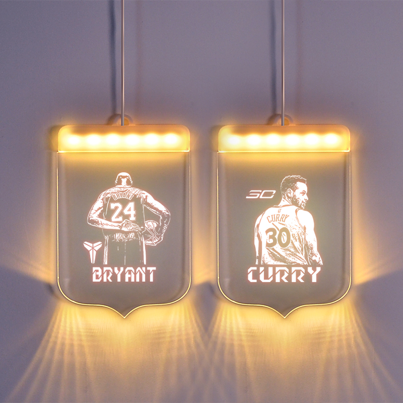 Basketball peripheral Kobe James Curry birthday gift boy send boyfriend painting pendant souvenir hand-made